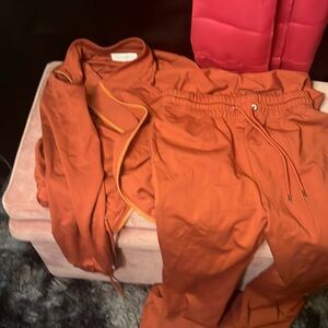 Rust Track Pants & Jacket Set - Unbranded- Rivir Boutique  Brand